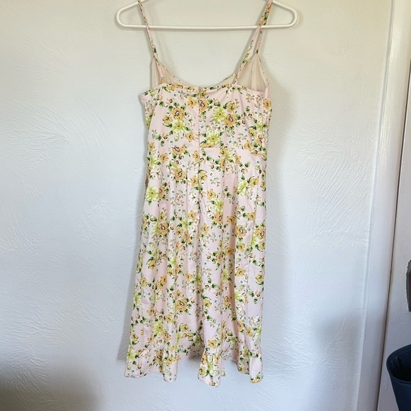 NWT BCBGeneration Pink‎ Floral Mini Dress Size 2 with Tiered Ruffle Details - Picture 7 of 8